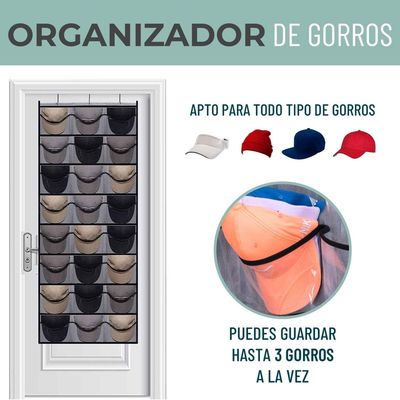 Imagen 2 del producto Organizador Gorras Gorros Jockey Detrás De Puerta