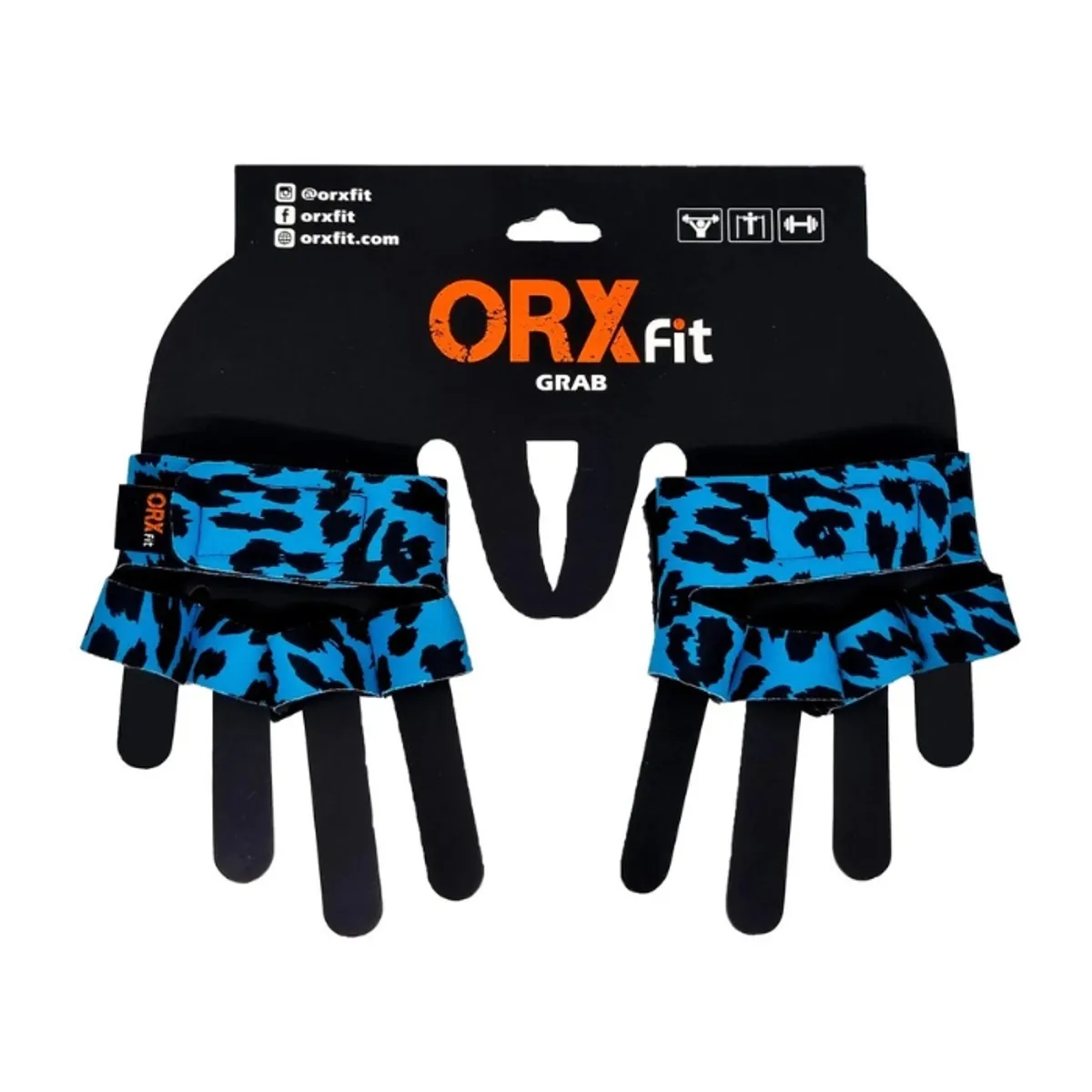 ORXFIT - GUANTES PESAS GRABS PRINT TURQUESA - ORXFIT