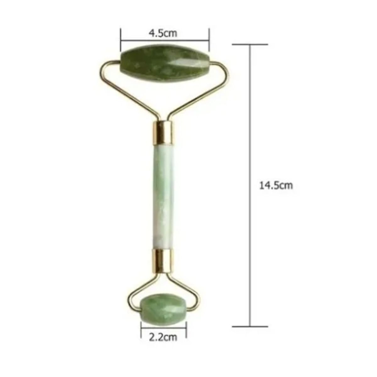GENERICO - Rodillo Cuarzo Verde Jade Set Más Piedra Gua Sha