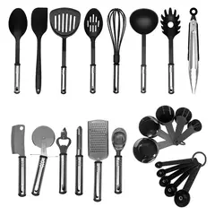 GENERICO - Utensilios de Cocina Acero Inoxidable de 24 Piezas