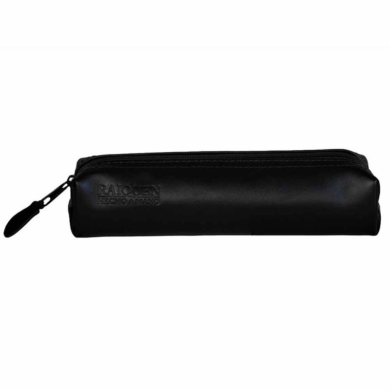 RAIQUEN - Estuche Cuero Multiuso Tubo Negro Hecho a Mano Raiquen