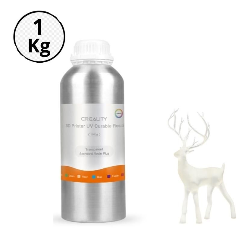 CREALITY - Resina 3D Transparente para Impresoras 3D 1000g Creality Plus
