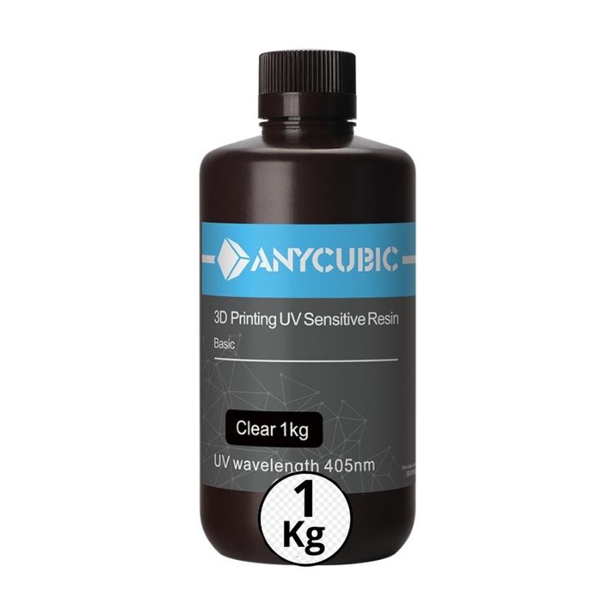 ANYCUBIC - Resina 3D Transparente para Impresoras 3D 1000g Anycubic - Resinas