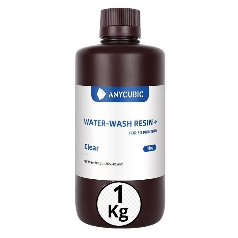 ANYCUBIC - Resina 3D Lavable al Agua Transparente Impresoras 3D 1000g Anycubic