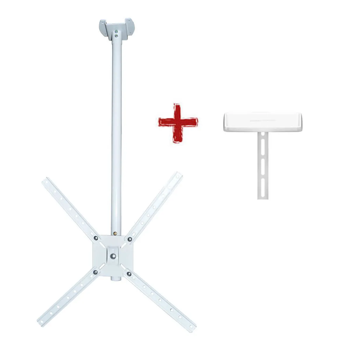 BRASFORMA - Soporte de Techo para TV 10" a 60"  +  deco -  blanco  SBRP150B - Brasforma