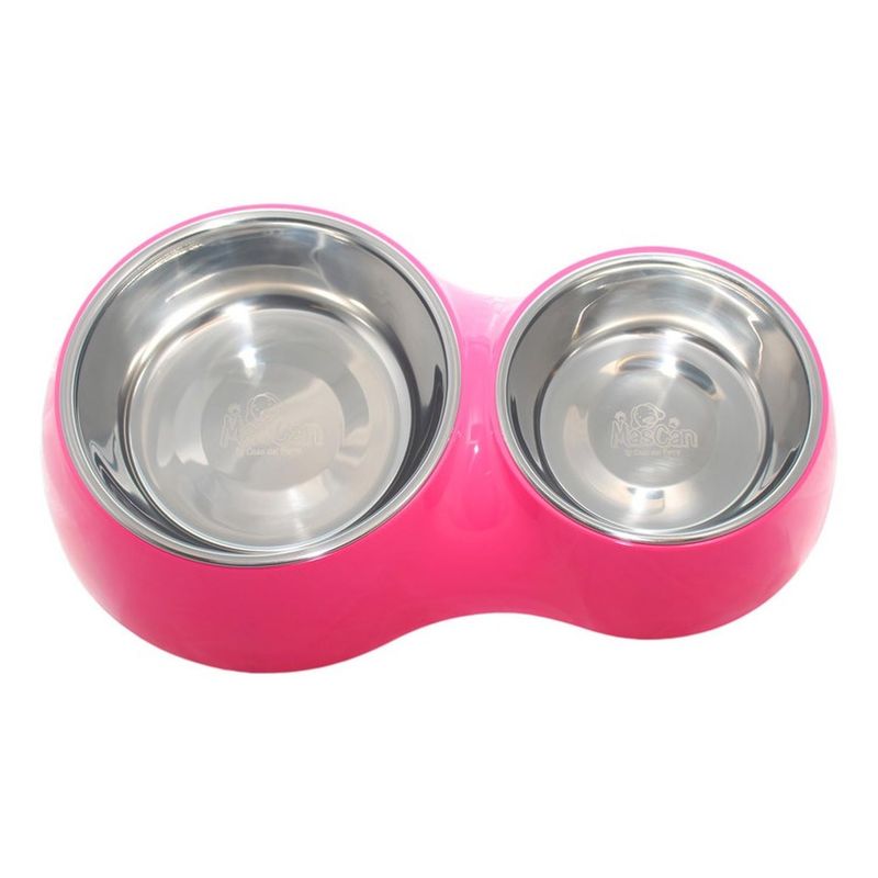 MASCAN - Plato Comida Agua Fucsia Para Perro M Mascan.