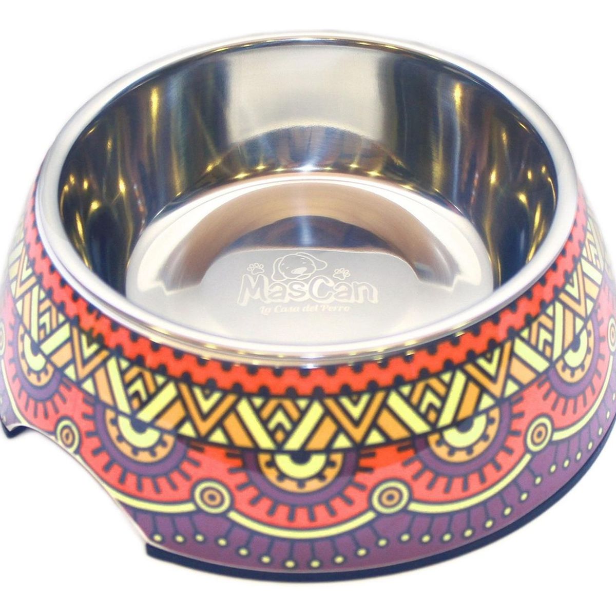 MASCAN - Plato Melamina Motivo Redondo Para Perro S Mascan