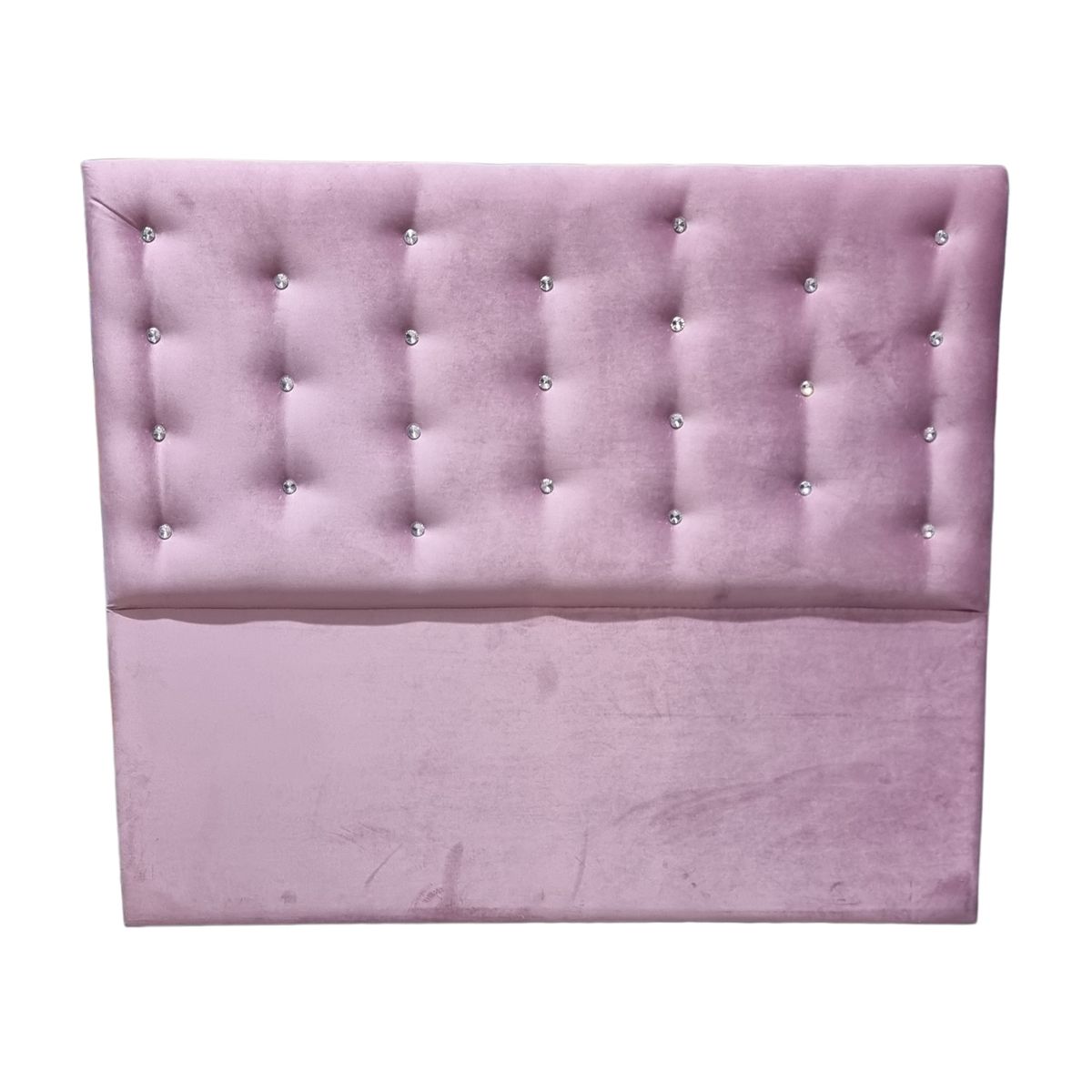 GENERICO - Respaldo 2 Plazas Palo Rosa Felpa Botón Diamante a piso Muebles Rimar