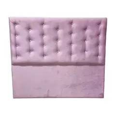 GENERICO - Respaldo 2 Plazas Palo Rosa Felpa Botón Diamante a piso Muebles Rimar