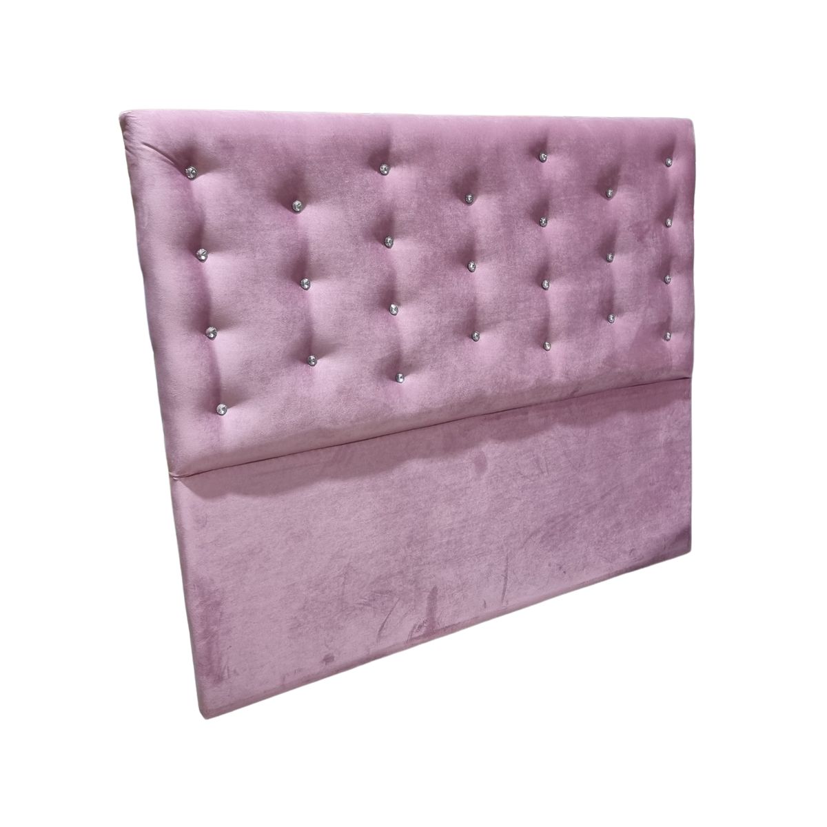 GENERICO - Respaldo 2 Plazas Palo Rosa Felpa Botón Diamante a piso Muebles Rimar