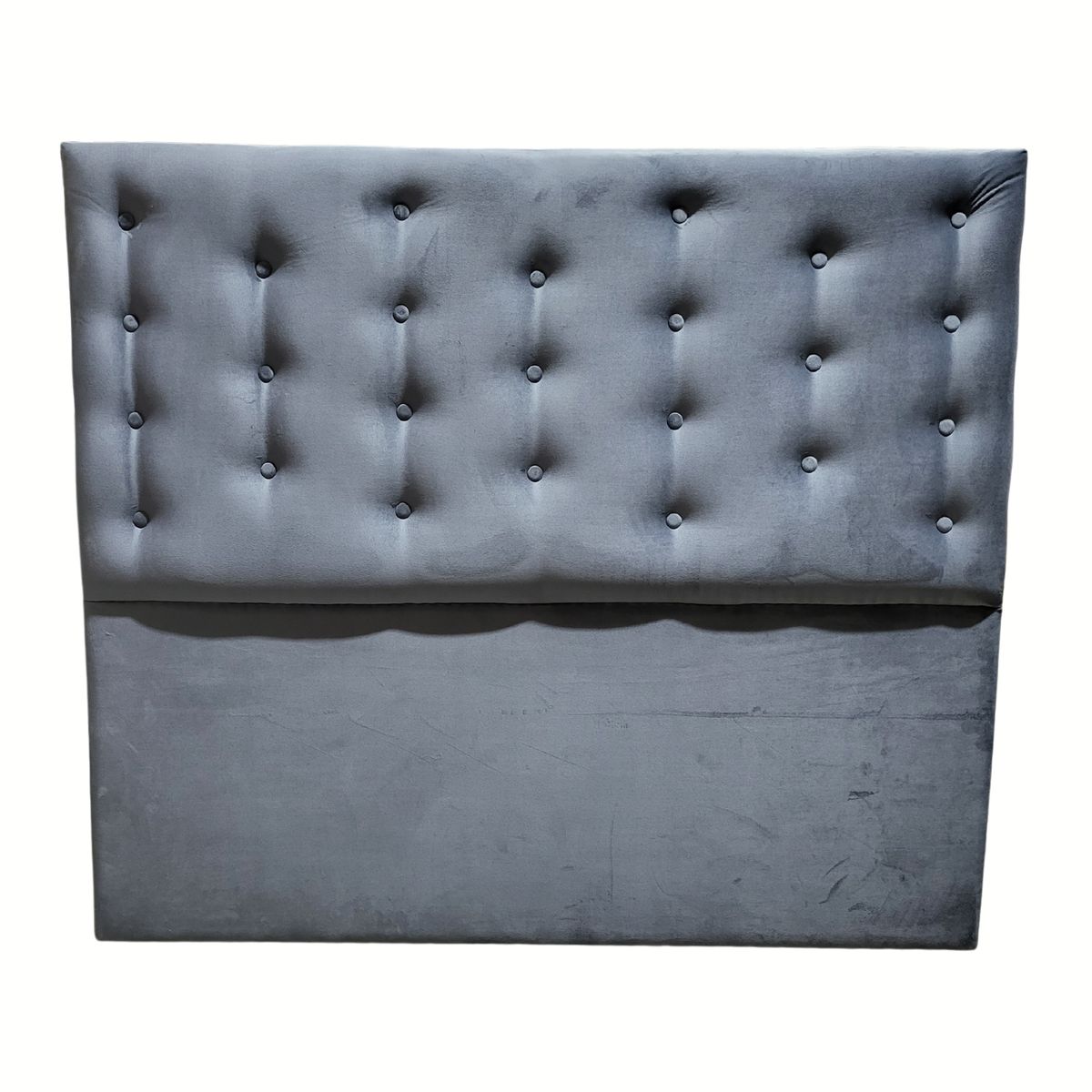 GENERICO - Respaldo 2 Plazas Gris Oscuro Felpa Botone a piso Muebles Rimar