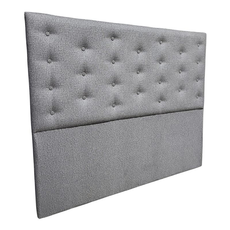 GENERICO - Respaldo 2 Plazas Gris Jaspiado Claro Botone a piso Muebles Rimar