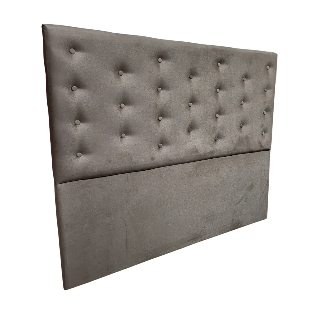 GENERICO - Respaldo 2 Plazas Chocolate Felpa Botone a piso Muebles Rimar