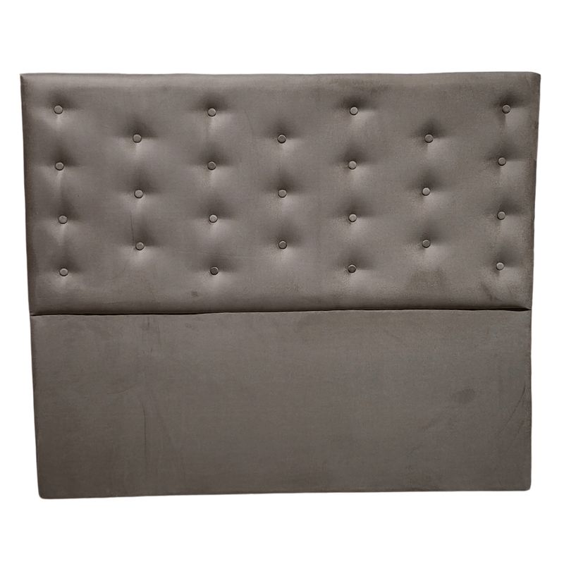 GENERICO - Respaldo 2 Plazas Chocolate Felpa Botone a piso Muebles Rimar