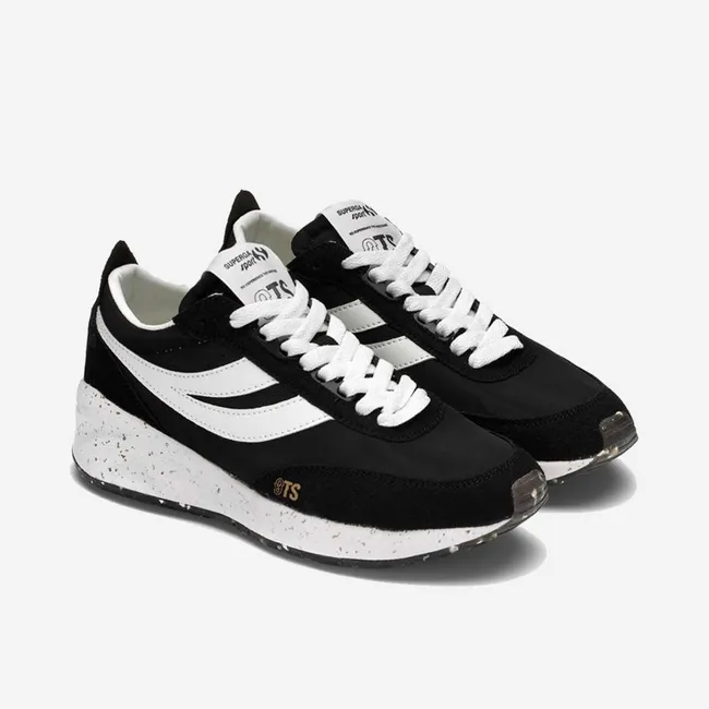 SUPERGA - Zapatilla 4089 Training 9TS Vegan Black White - Negro