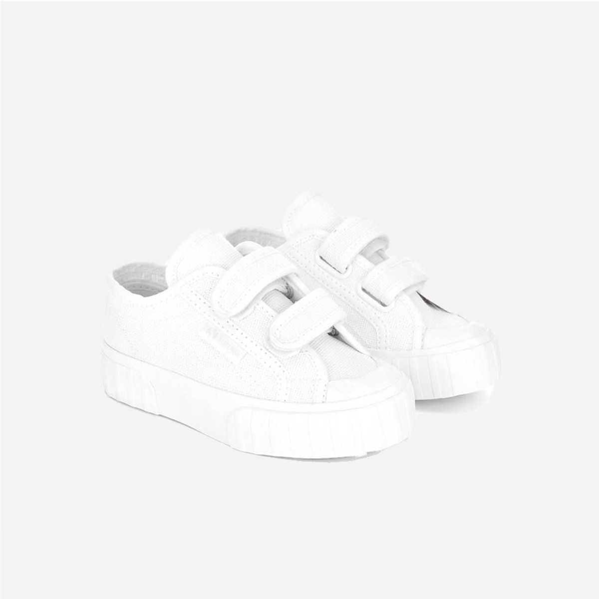 SUPERGA - Zapatilla 2630 Kids Stripe Total White Straps