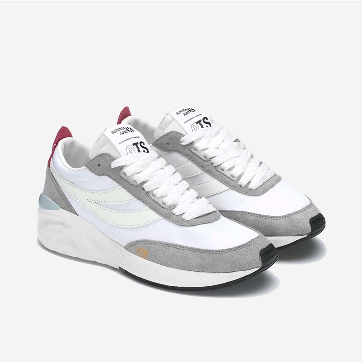 SUPERGA - Zapatilla 4089 Training 9TS White Violet Bordeaux Green Iceberg SUPERGA