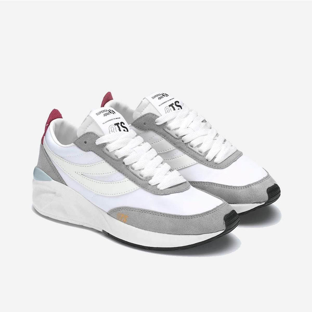 SUPERGA - Zapatilla 4089 Training 9TS White Violet Bordeaux Green