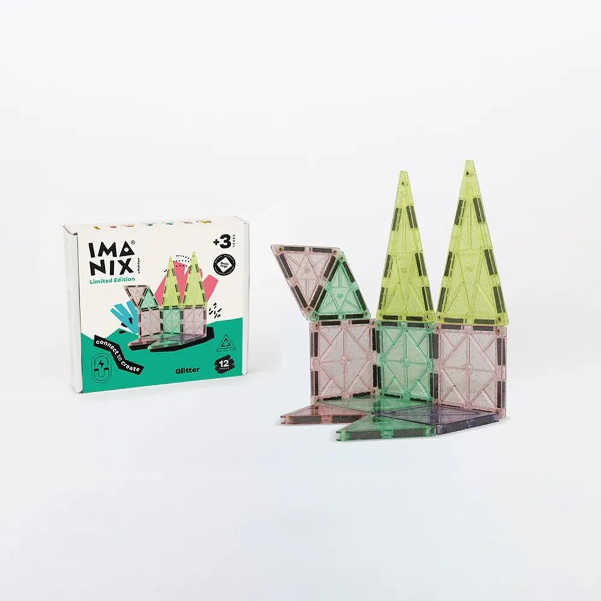 IMANIX - Imanix Juego 12 Piezas Magnéticas Glitter Edition