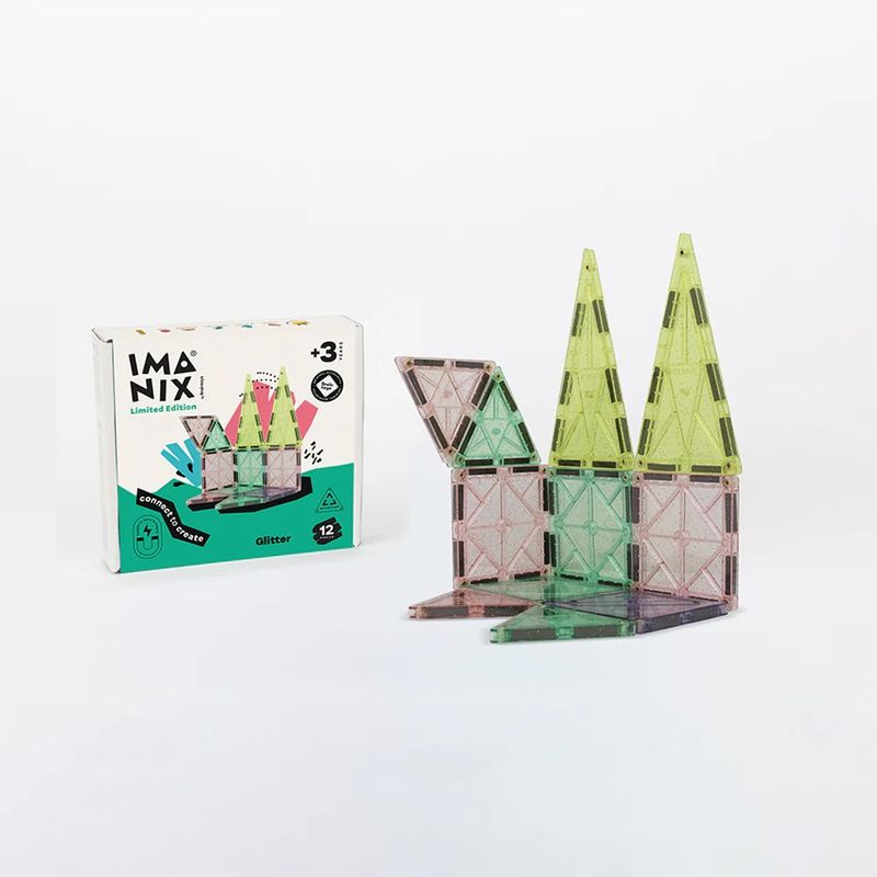 IMANIX - Imanix Juego 12 Piezas Magnéticas Glitter Edition
