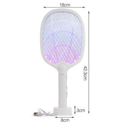 Imagen 2 del producto Matamoscas Eléctrico Recargable Usb Uso Manual Y Atracción