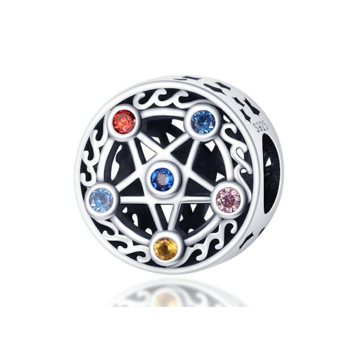 SILVER HEART - Charm Estrella Pentáculo en Plata Fina 925 SILVER HEART