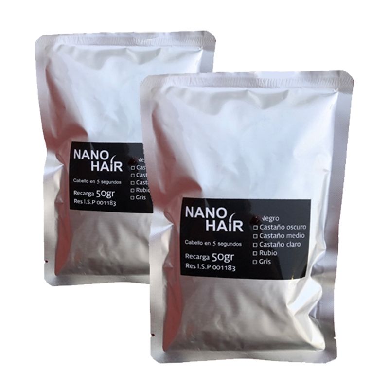 NANO HAIR - NANO HAIR Recarga Pack 100gr Castaño Claro