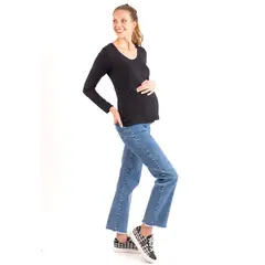 MADREMIA - Jeans Maternal Recto Azul