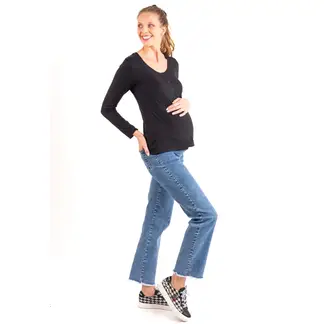 MADREMIA - Jeans Maternal Recto Azul