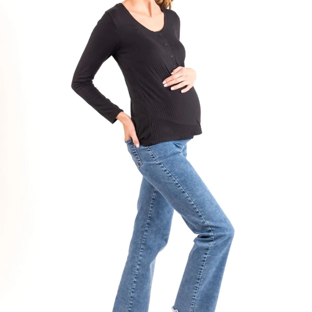 MADREMIA - Jeans Maternal Recto Azul Madremia