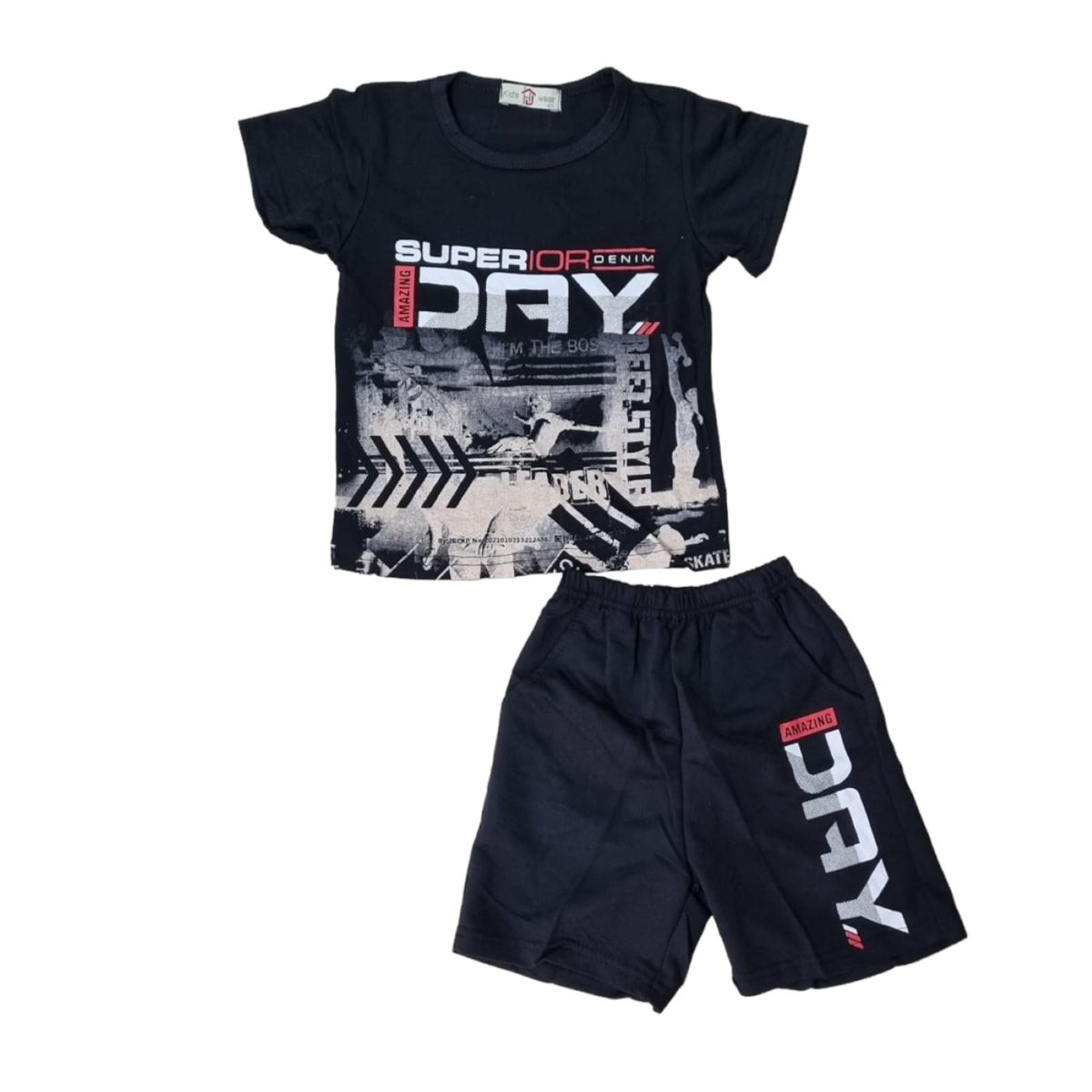 AGW - Pijama Niño Manga Corta Algodón Diseños Variados