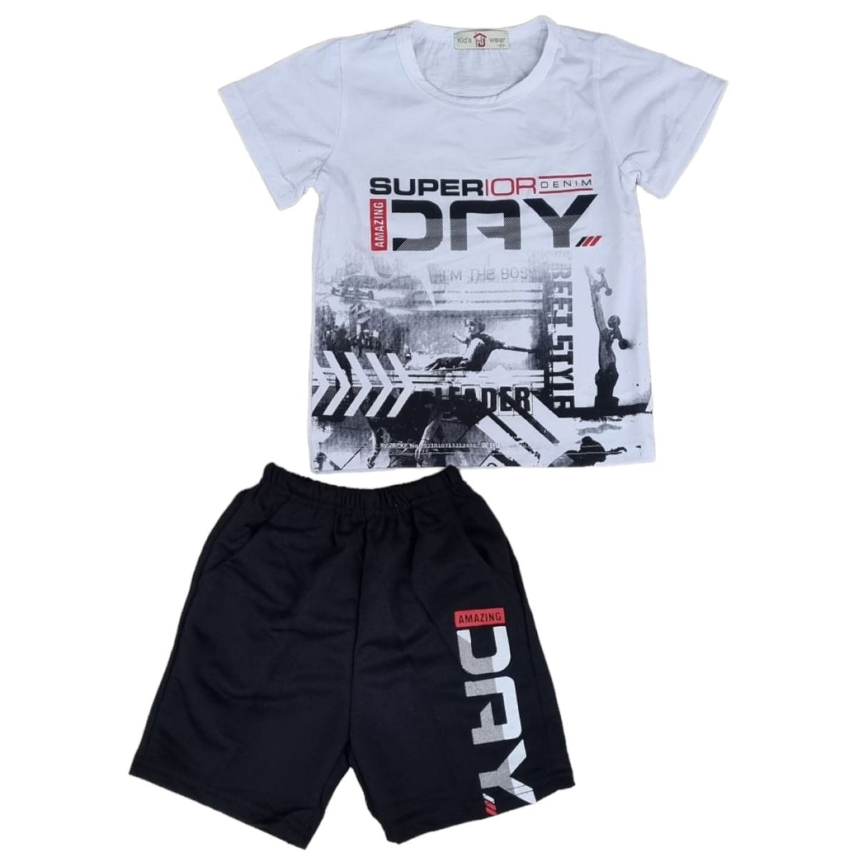 AGW - Pijama Niño Manga Corta Algodón Diseños Variados