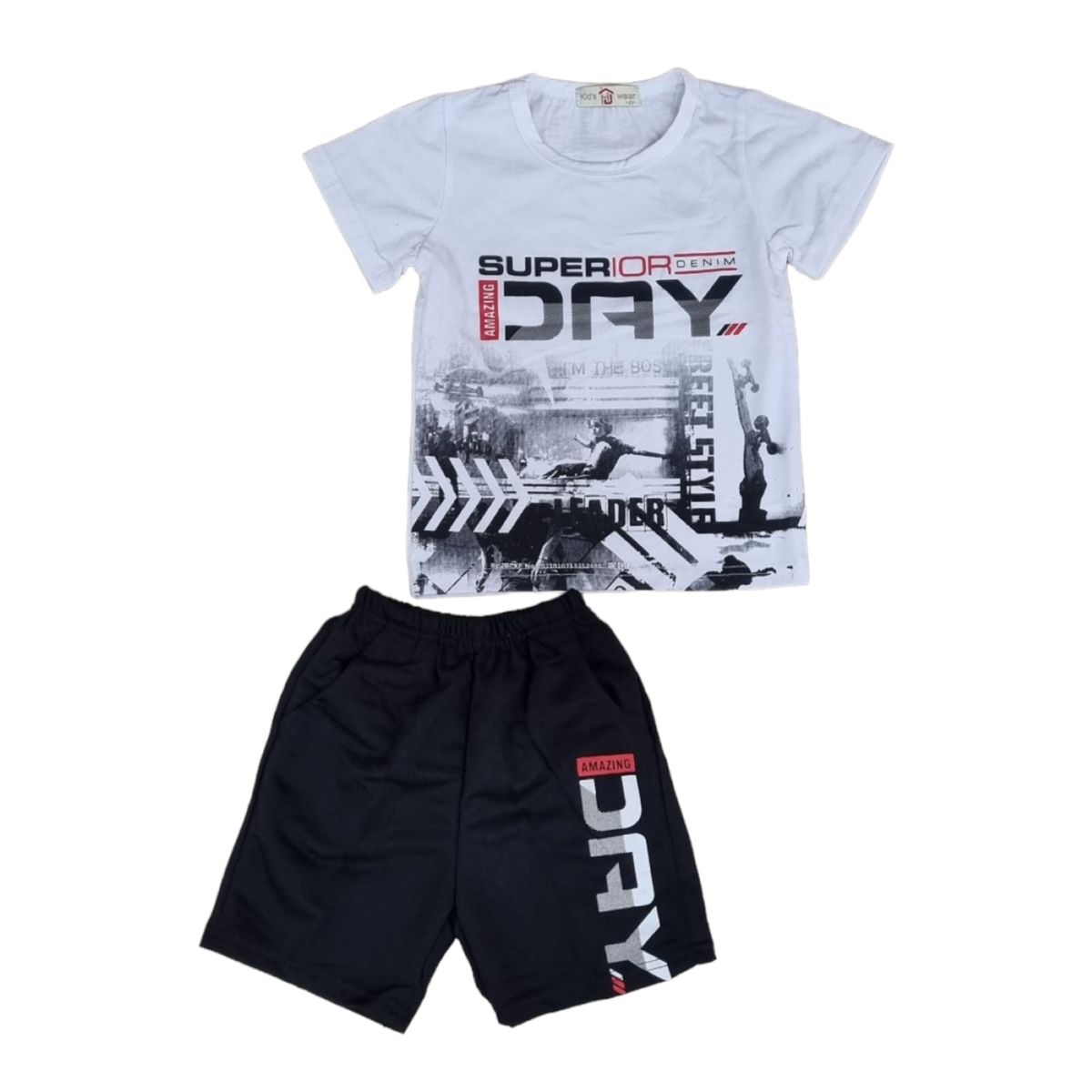 AGW - Pijama Niño Manga Corta Algodón Diseños Variados