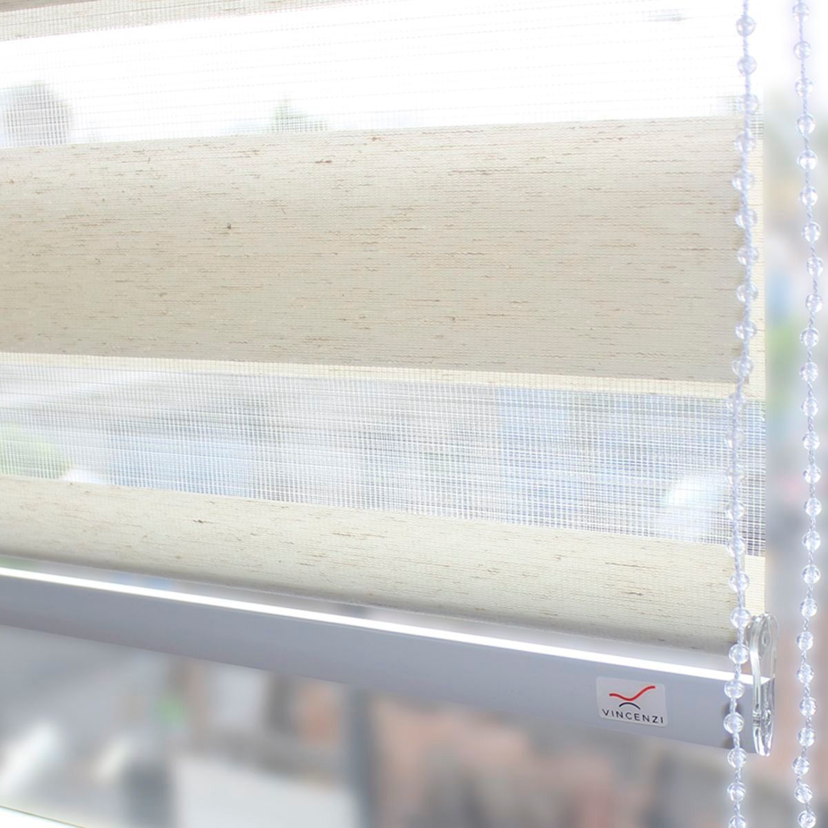 VINCENZI - Cortina Roller Duo 1.8 X 2.4M Blanco Oats Vincenzi