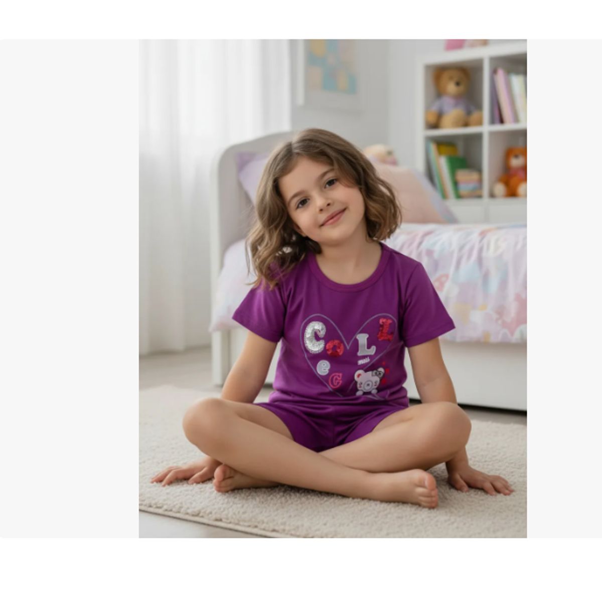 AGW - Pijama Niña Manga Corta Algodón Diseños Variados