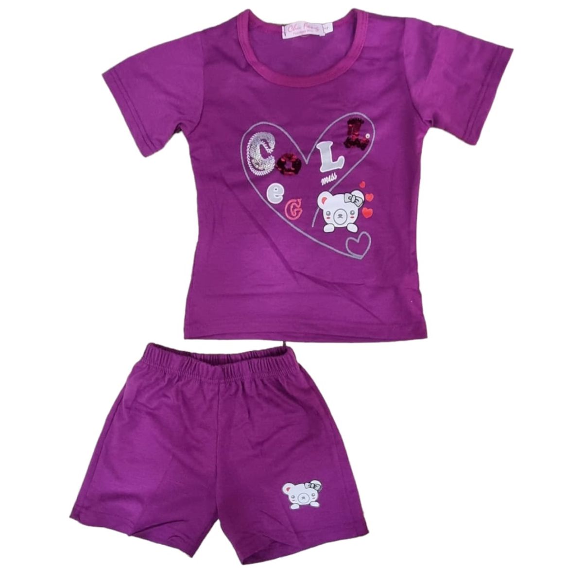 AGW - Pijama Niña Manga Corta Algodón Diseños Variados