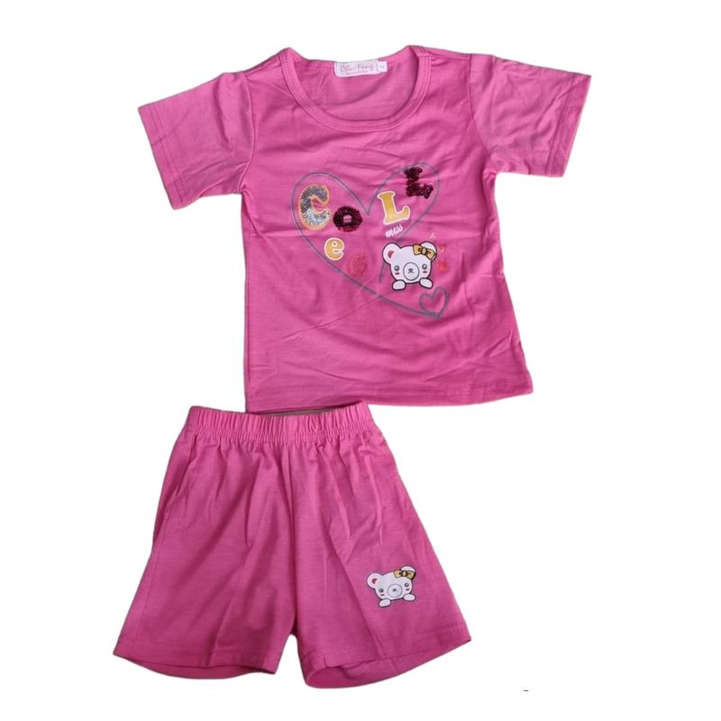 AGW - Pijama Niña Manga Corta Algodón Diseños Variados