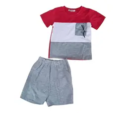 AGW - Pijama Niño Manga Corta Algodón Tricolor