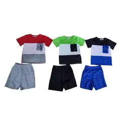 AGW - Pack 3 Pijamas Niño Manga Corta Algodón Tricolor.