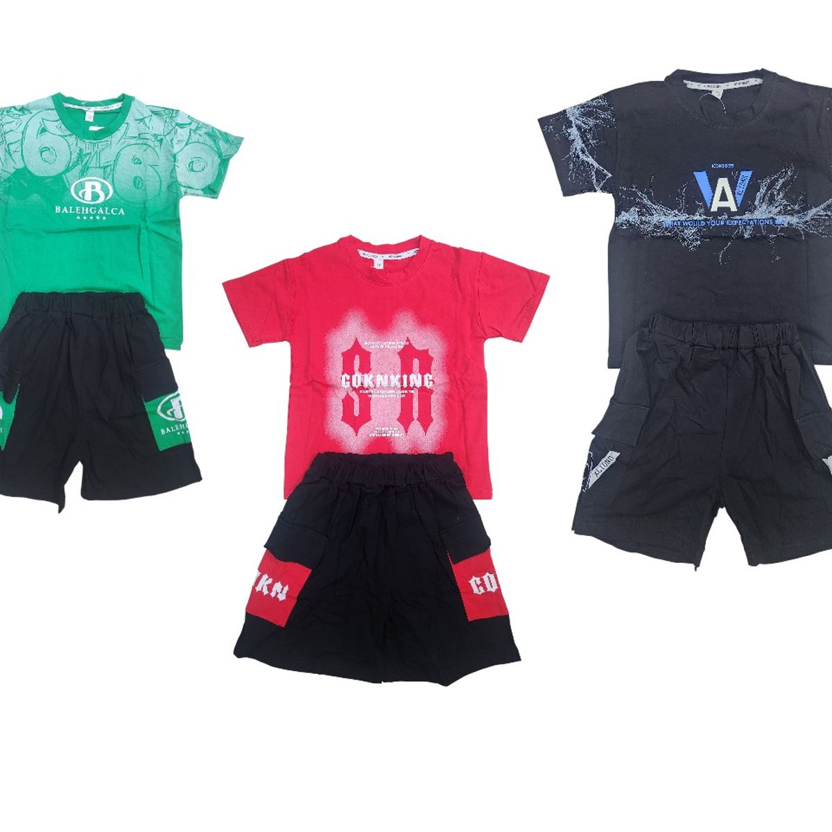 AGW - Pack 3 Pijamas Niño Manga Corta Diseños Variados