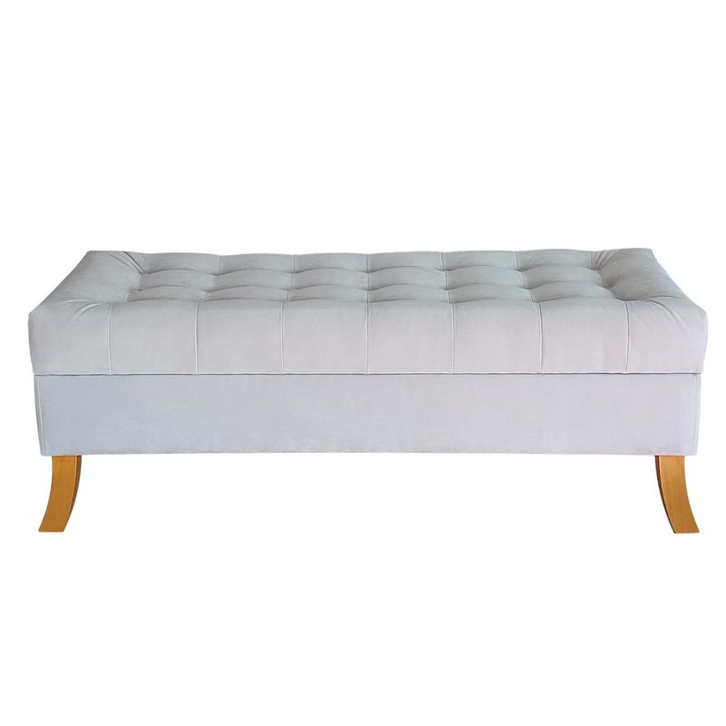GENERICO - Banqueta Baúl Portofino Color Gris Perla