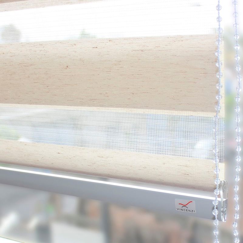 VINCENZI - Cortina Roller Duo 2 X 2.4M Blanco Grain Vincenzi