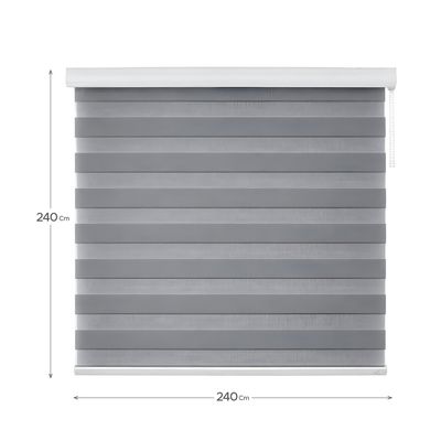 Imagen 2 del producto Cortina Roller Duo Gris 240x240 cm