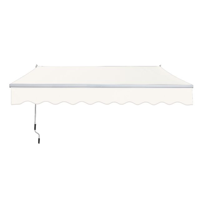VINCENZI - Toldo con brazo retráctil Terrazas 4x25 Mts Blanco