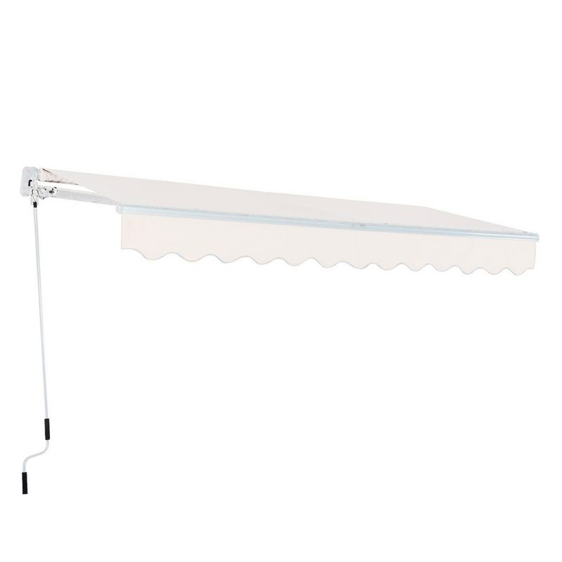 VINCENZI - Toldo con brazo retráctil Terrazas 4x25 Mts Blanco