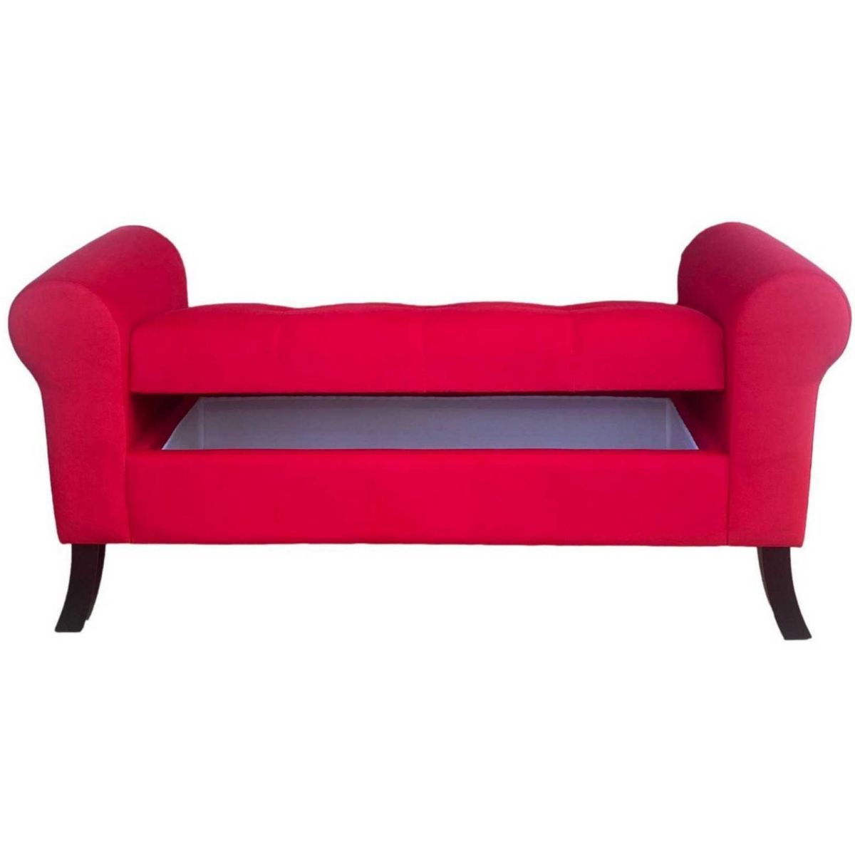 GENERICO - Banqueta Baúl Alejandria Color Rojo