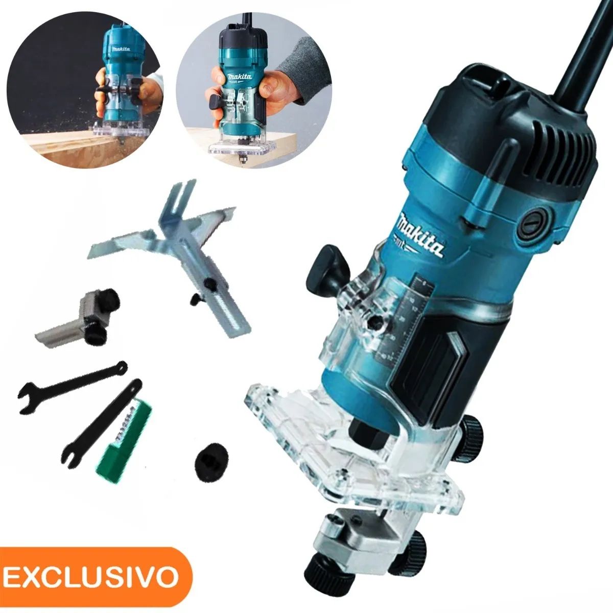 MAKITA - Fresadora Router Tupi 1/4'' (6mm) 530w M3700b Makita
