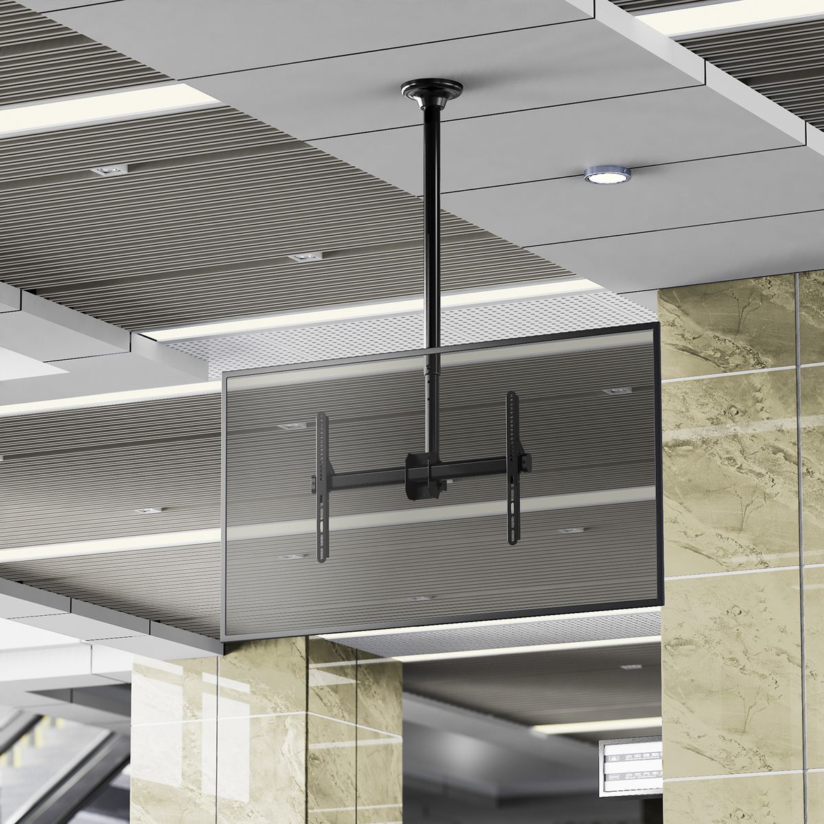 BRASFORMA - Soporte TV para Techo - Inclinable - 37" a 70"- 360° - 50kg  Brasforma