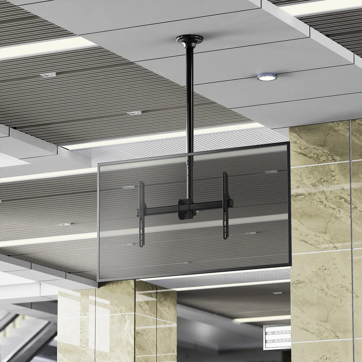 BRASFORMA - Soporte TV para Techo - Inclinable - 37" a 70"- 360° - 50kg  Brasforma