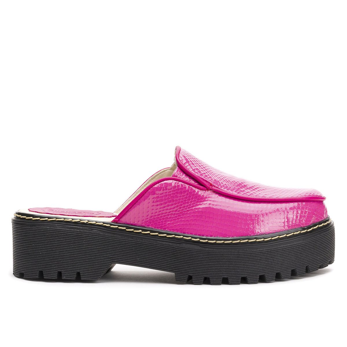 SUAVECITO - Zueco Cuero Boa Fucsia Suavecito